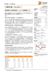 设备制造+投资运营龙头，21H1业绩高增124%