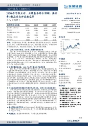 2020年中报点评：业绩基本符合预期，高功率+新应用打开成长空间