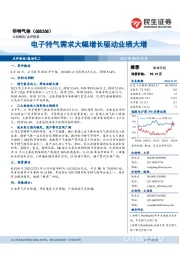 电子特气需求大幅增长驱动业绩大增