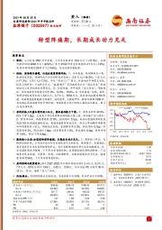 转型阵痛期,长期成长动力充足