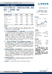 2021半年报点评：业绩符合我们预期，持续推进“一核两翼”战略