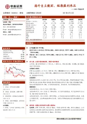 2021中报点评：海外自主靓丽，短期盈利承压