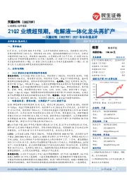 21年半年报点评：21Q2业绩超预期，电解液一体化龙头再扩产