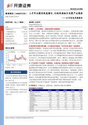 公司信息更新报告:上半年业绩实现高增长,打造家庭快乐消费产业集团