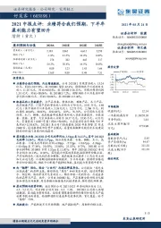 2021中报点评：业绩符合我们预期，下半年盈利能力有望回升