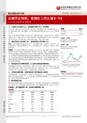 恒立液压点评报告：业绩符合预期；泵阀收入同比增长78%