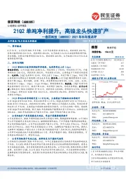 2021年半年报点评：21Q2单吨净利提升，高镍龙头快速扩产