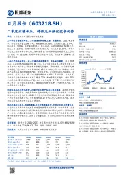 二季度业绩承压,铸件龙头强化竞争优势