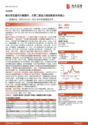 2021年半年度报告点评：炼化项目盈利大幅提升，文莱二期全力推进彰显未来信心