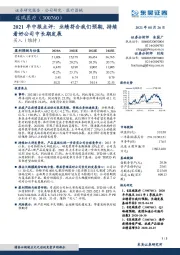 2021年中报点评：业绩符合我们预期，持续看好公司中长期发展