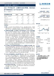 2021年中报点评：业绩符合我们预期，前后端业务双轮驱动的小分子合成专家