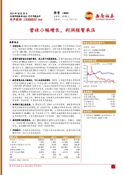 2021年半年报点评：营收小幅增长，利润短暂承压