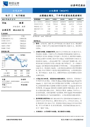 业绩稳定增长,下半年有望迎来高速增长