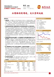 业绩维持高增速，龙头重新起航