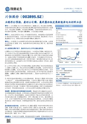 业绩符合预期,看好公司磷、氟两翼积极发展新能源电池材料业务