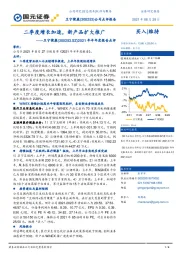 2021年半年度报告点评：二季度增长加速，新产品扩大推广