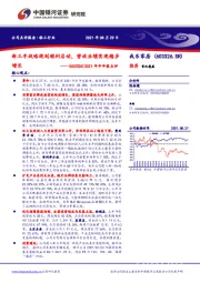 2021年半年报点评：新三年战略规划顺利启动，营收业绩实现稳步增长