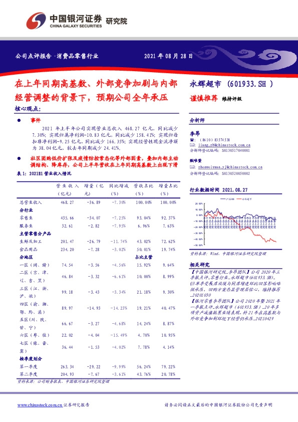 在上年同期高基数、外部竞争加剧与内部经营调整的背景下，预期公司全年承压