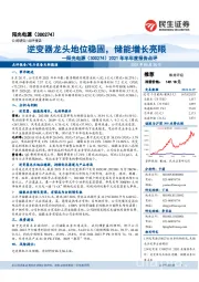 2021年半年度报告点评：逆变器龙头地位稳固，储能增长亮眼