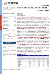 公司信息更新报告:2021H1库存商标去化顺利,期待下半年业绩修复