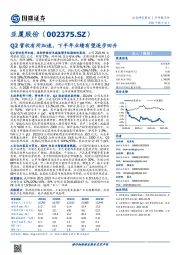 Q2营收有所加速，下半年业绩有望逐步回升