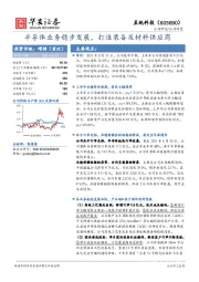 半导体业务稳步发展，打造装备及材料供应商