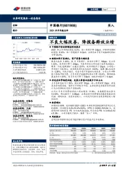 2021年半年报点评：不良大幅改善，降拨备释放业绩