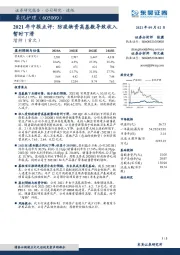 2021年中报点评：防疫物资高基数导致收入暂时下滑