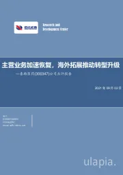 公司点评报告:主营业务加速恢复,海外拓展推动转型升级