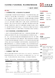 行业变革核心产品迎来新机遇，新业务领域有望快速发展