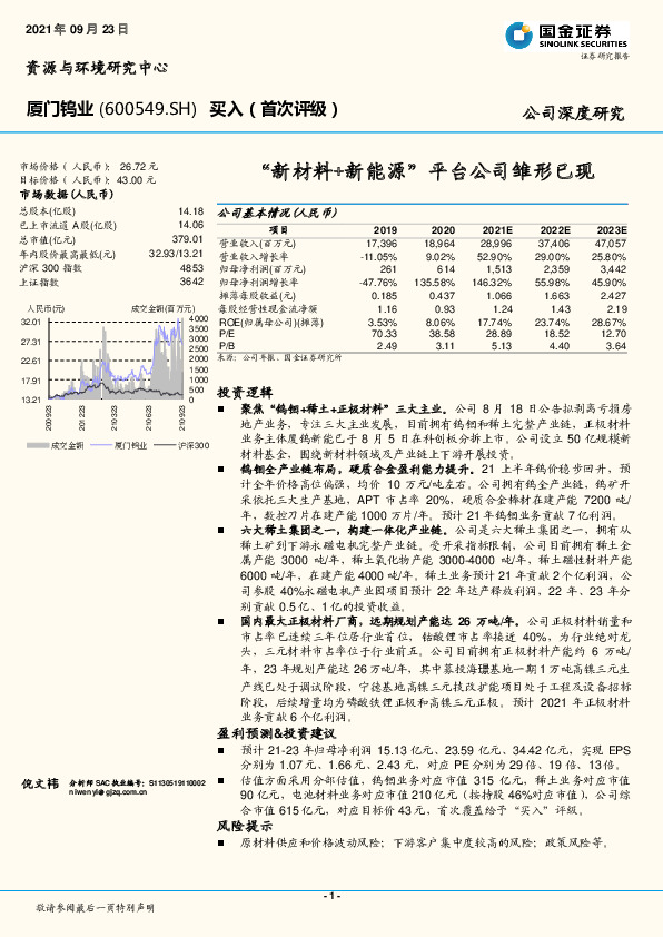 “新材料+新能源”平台公司雏形已现