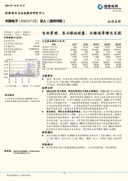 电池管理、显示驱动放量，业绩逐季增长兑现