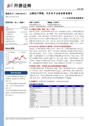 公司信息更新报告：业绩低于预期，汽车电子业务逆势高增长