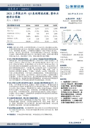 2021三季报点评：Q3表观增速放缓，整体业绩符合预期