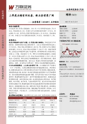点评报告：三季度业绩有所改善，新业务前景广阔