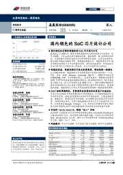 国内领先的SoC芯片设计公司