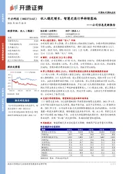 公司信息更新报告：收入稳定增长，智慧交通订单持续落地