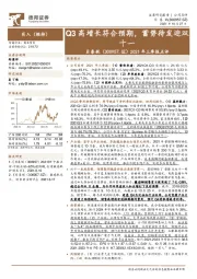 2021年三季报点评:Q3高增长符合预期,蓄势待发迎双十一