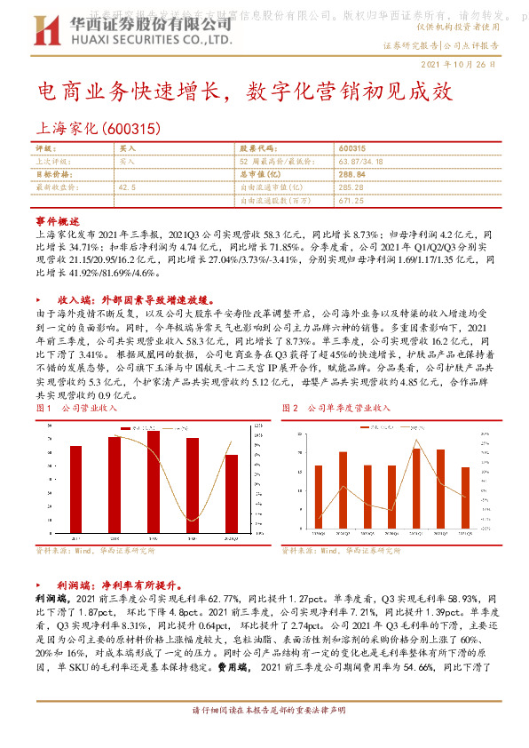 电商业务快速增长，数字化营销初见成效