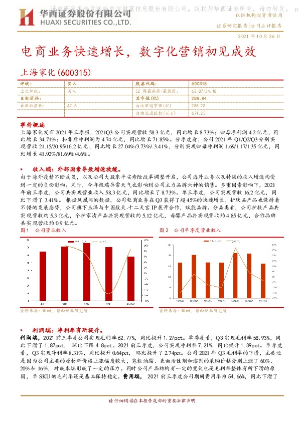 电商业务快速增长，数字化营销初见成效