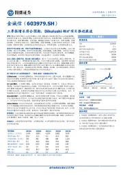 三季报增长符合预期，Dikulushi铜矿项目推进提速