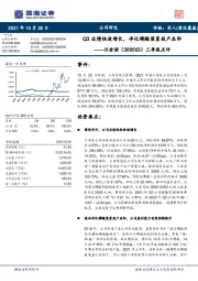 三季报点评：Q3业绩快速增长，净化磷酸装置投产在即