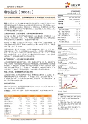 Q3业绩符合预期，后续镍锂资源布局或将打开成长空间