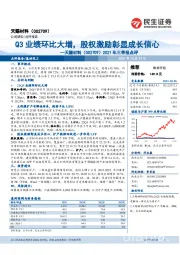 2021年三季报点评：Q3业绩环比大增，股权激励彰显成长信心