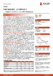 2021年第三季度报告点评：产能扩张成本承压，Q3亏损环比扩大