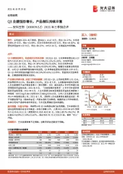 2021年三季报点评：Q3业绩强劲增长，产品梯队持续丰富