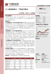 点评报告：Q3业绩持续提升，产能逐步落地