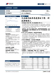 2021年三季报报点评：大众缺芯致单季度营收下滑，研发持续投入