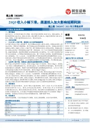 2021年三季报点评:21Q3收入小幅下滑,渠道投入加大影响短期利润