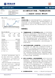 事件点评:Q3业绩同比好于销量,产能调整成果显现